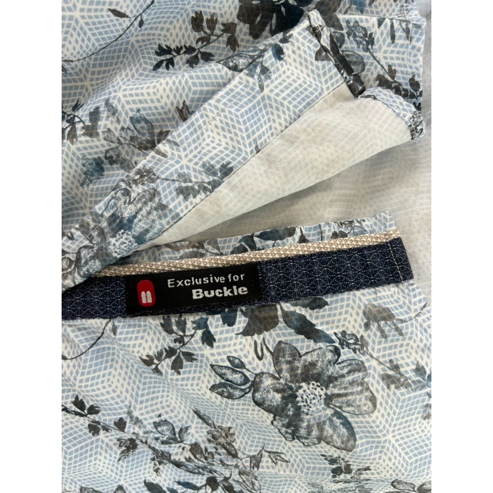 Eight X Premium Buckle Men's LS Shirt Classic Fit XXL Blue Black Floral‎ Casual - Picture 16 of 16